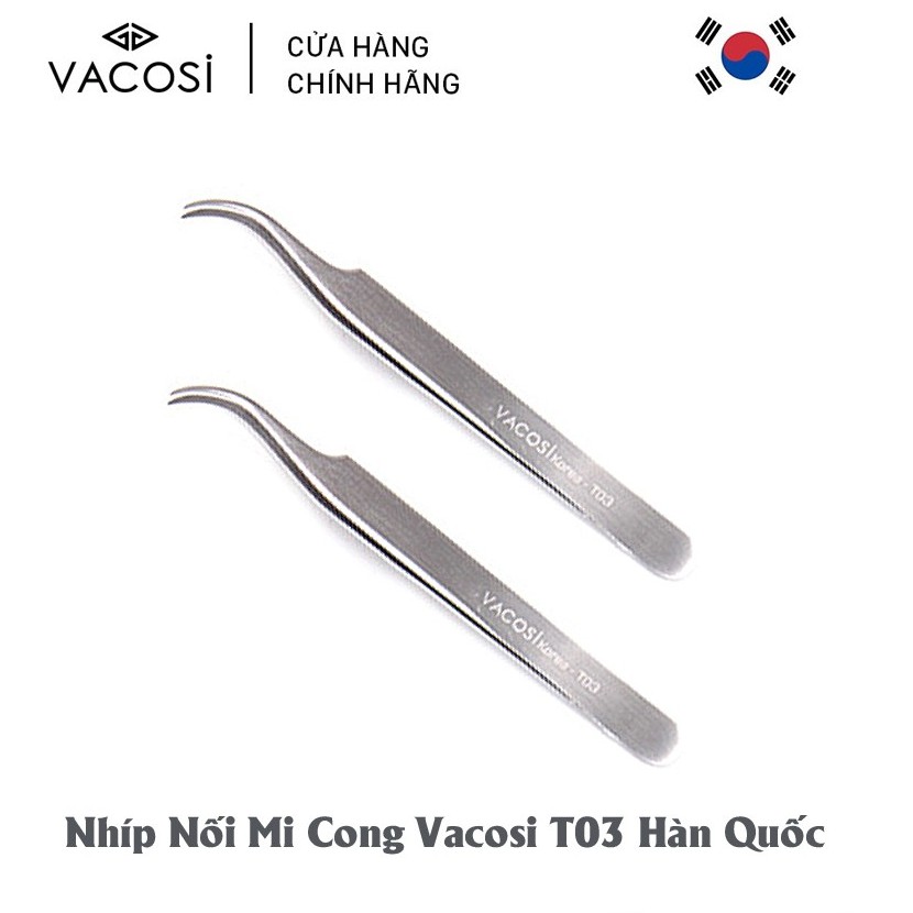 NHÍP NỐI MI CONG VACOSI CURVED TWEEZERS - T03