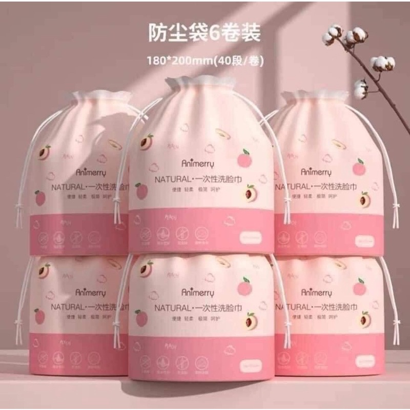 Giấy Lau Mặt Cotton Dùng 1 Lần Cuộn Tẩy Trang Khăn Mặt Khô