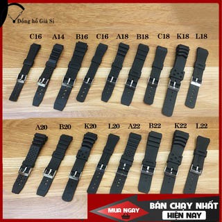 Dây đeo cao su thay thế cho dây đồng hồ Casio chống nước F94 F91 F200 F201 MW240 LA670 LA680 A158,...