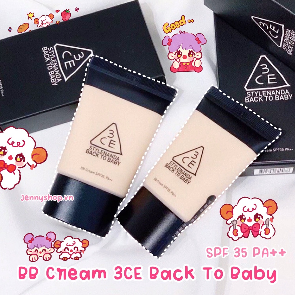 Kem Nền 3CE BB Cream Back To Baby