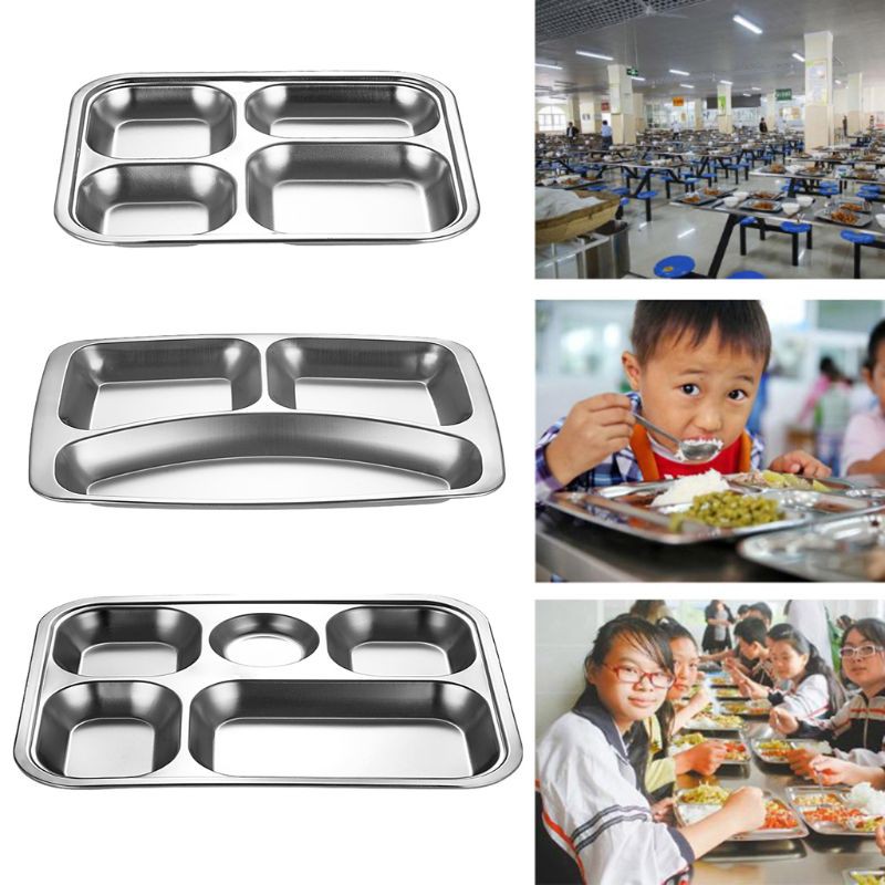 Khay đựng thức ăn 3/4/5 bằng thép không gỉ