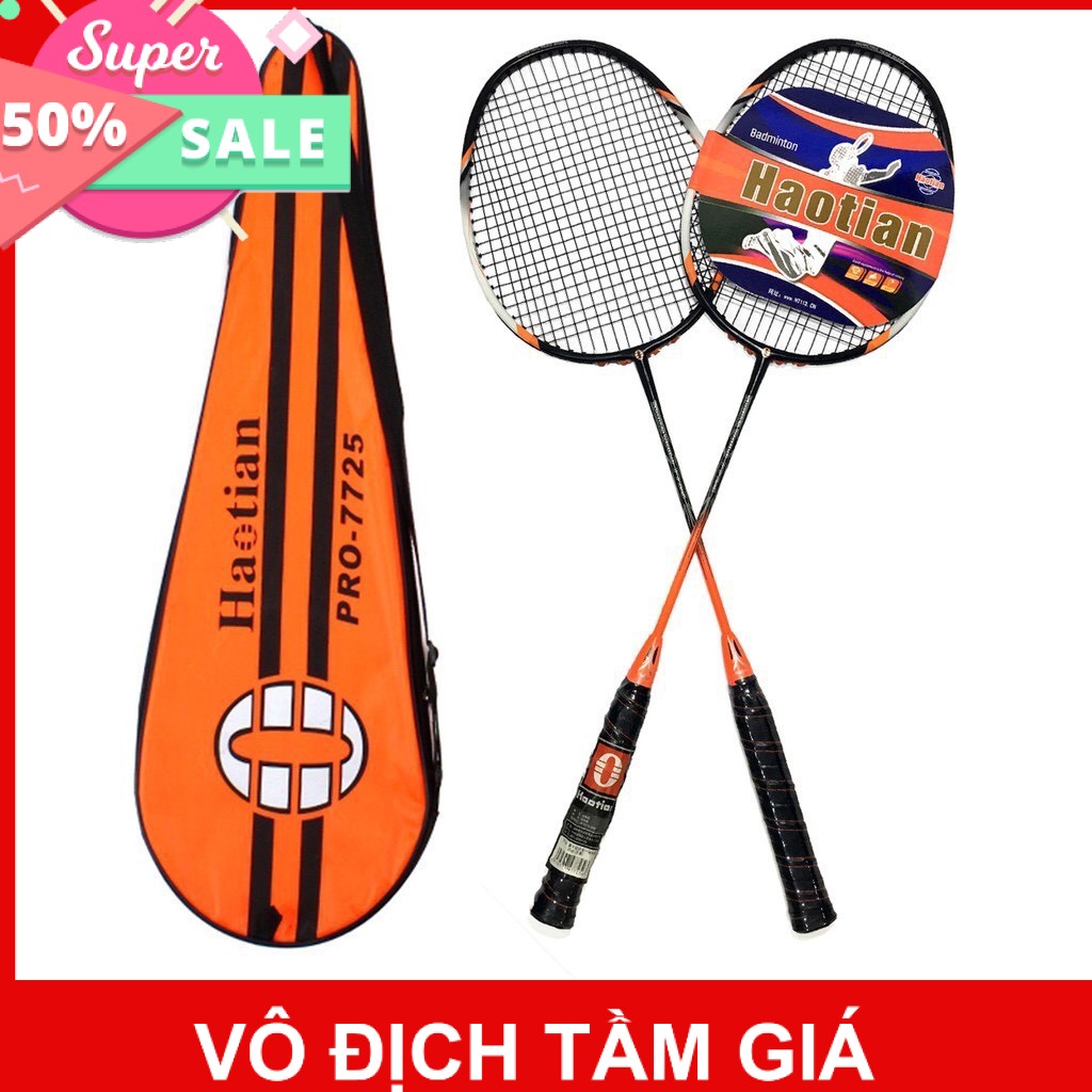 Cặp Vợt Cặp Cầu Lông Hation 7725 - Vợt Đan Sẵn, Dẻo, Trợ Lực Cực Tốt, Dễ Chơi