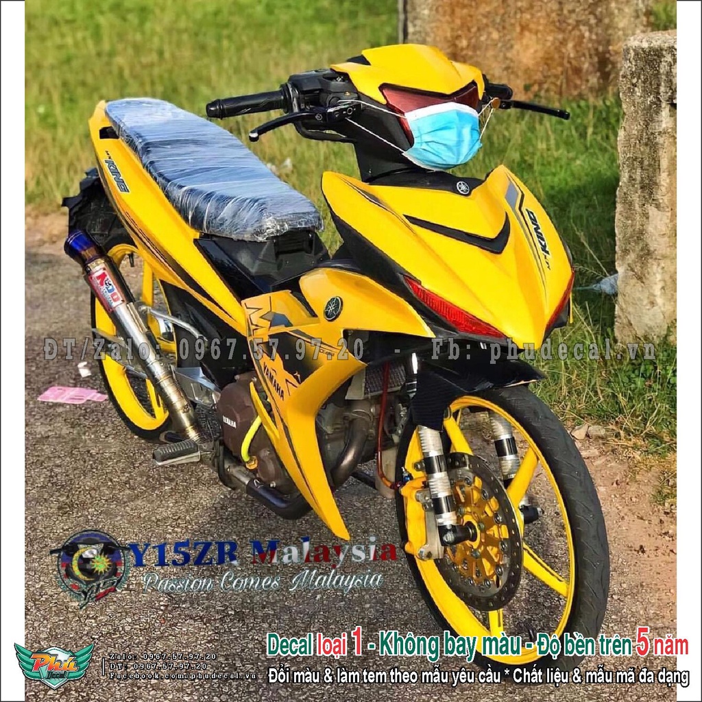 Tem rời Exciter 150 Mx vàng đen mẫu (A)