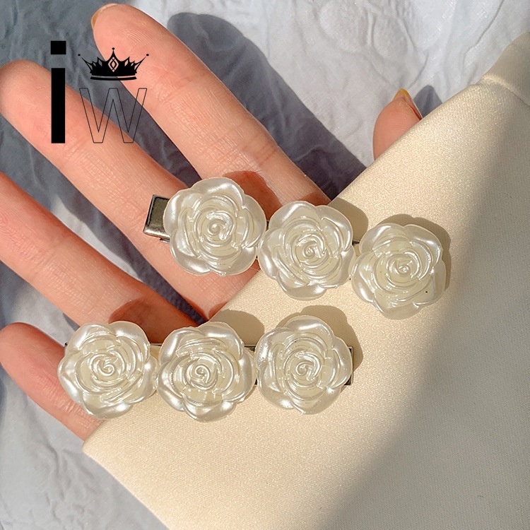 Kẹp Tóc Nhựa Hình Hoa Trắng Thời Trang Cho Nữ