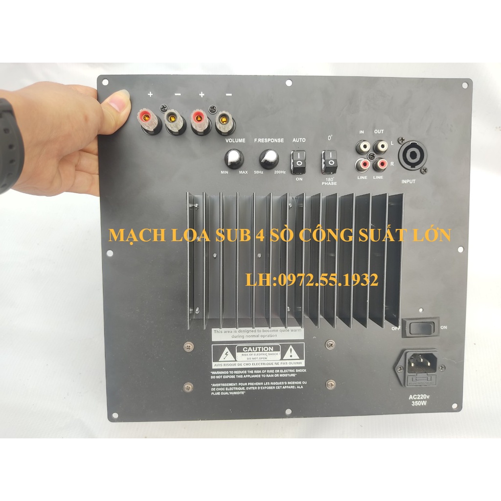 MẠCH LOA SÚP 4 SÒ CÔNG SUẤT CỰC LỚN NGUỒN ĐỒNG XỊN CHO LOA BASS 20,30,40,50