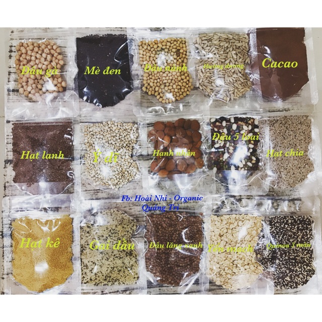 Đậu hạt hữu cơ chia lẻ 50gam