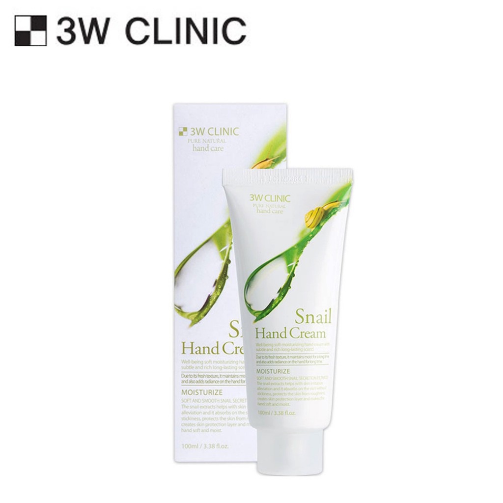 Kem Dưỡng Da Tay 3W Clinic Snail Hand Cream 100ml Hàn Quốc