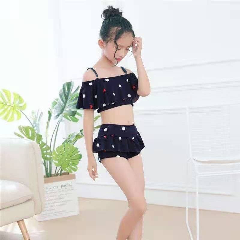 (Có sẵn) Bikini Áo tắm trẻ em hai mảnh(tặng mũ) | BigBuy360 - bigbuy360.vn