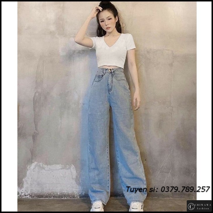 [Sỉ] Quần jean nữ baggy giá rẻ TA07