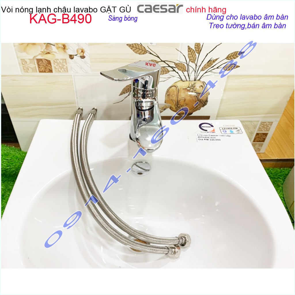 Vòi lavabo Caesar KAG-B490C best sellers chiết khấu giá tốt chất lượng tốt, vòi chậu gật gù nóng lạnh Caesar