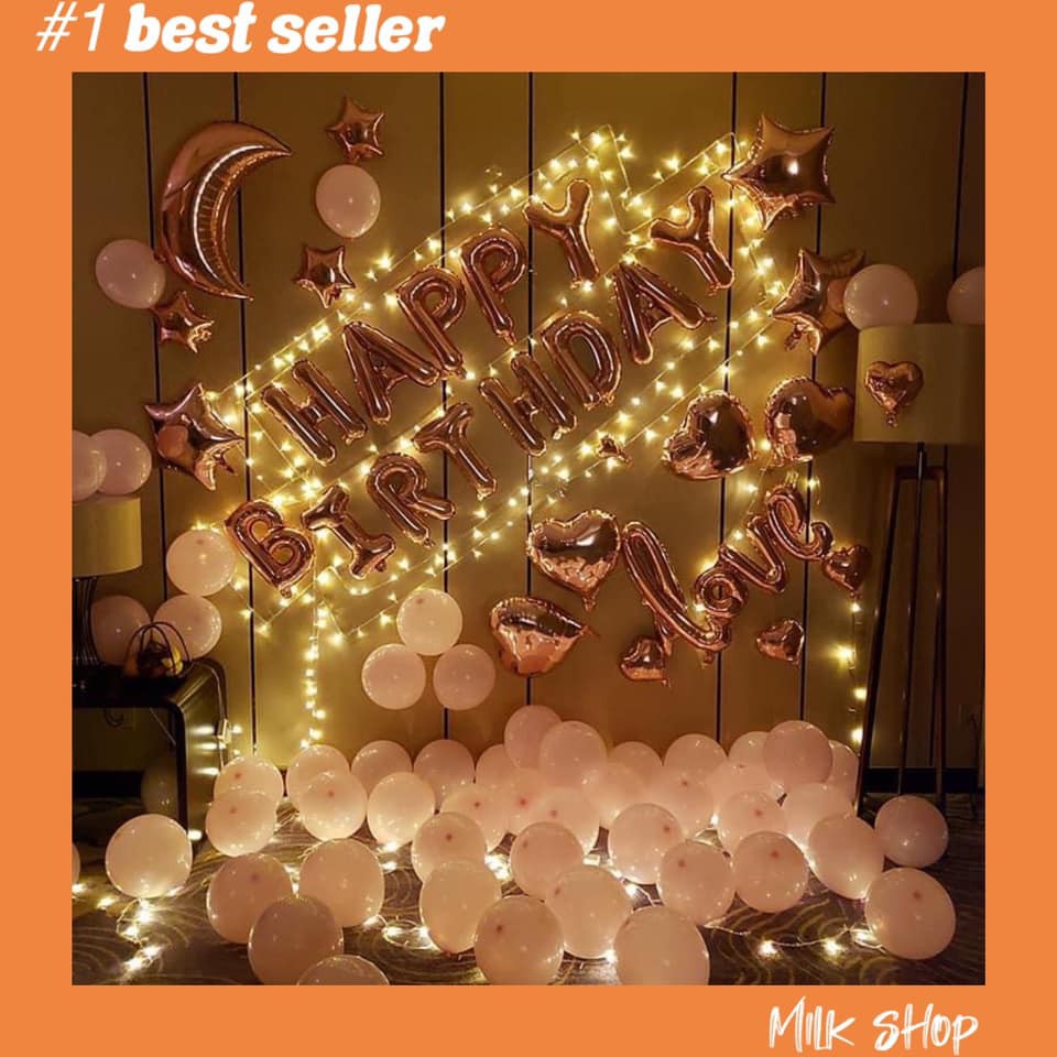 Set Bóng Sinh Nhật MM03 ĐẦY ĐỦ PHỤ KIỆN - milk shop