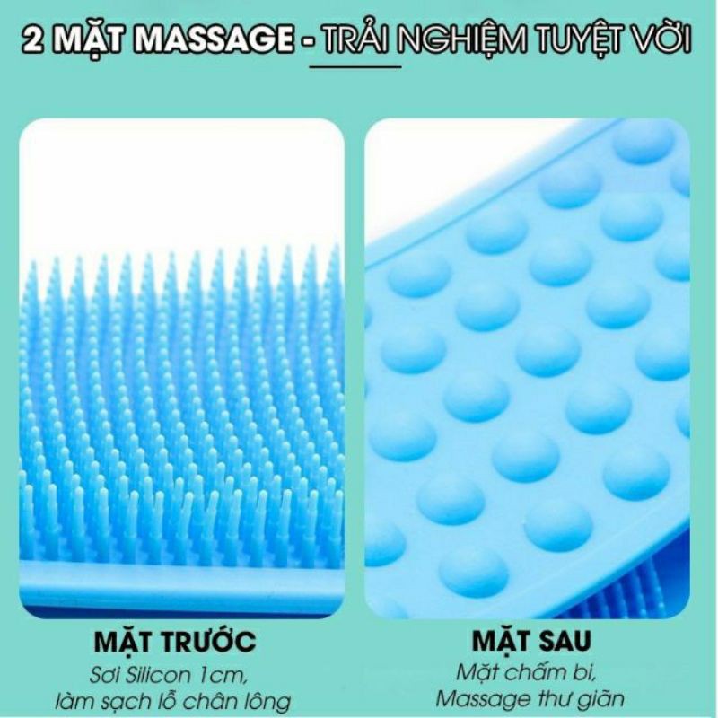 Dây Tắm Chà Lưng 2 mặt Bằng Silicone mẫu mới(giao màu ngẫu nhiên)