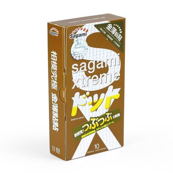 Bao Cao Su Sagami Xtreme Feel Up - Siêu mỏng, có gân gai, tự co giãn,tăng cảm xúc (Hộp 10 Cái)