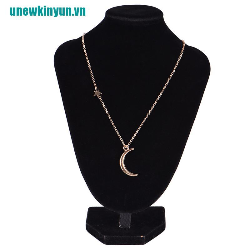 Y●Vòng cổ Mạ Vàng / Bạc Dài Mặt Trăng Và Ngôi Sao