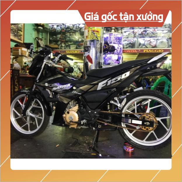 Tem rời Satria Fi xám đen Crom cao cấp