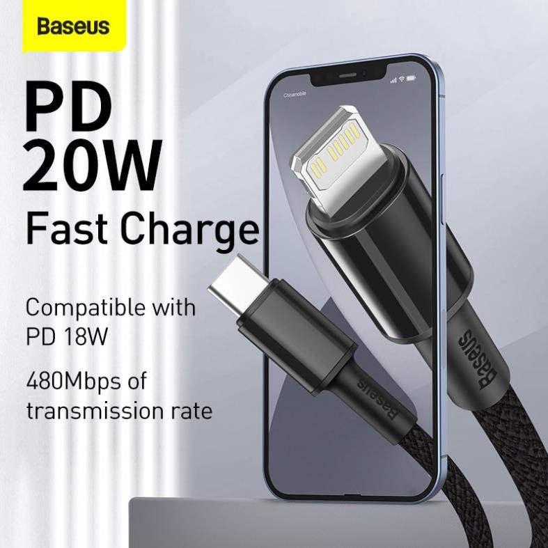 Cáp Sạc Nhanh 20W PD USB Type C Baseus Cho iPhone 12 11 Pro Xs Max / MacBook iPad Pro