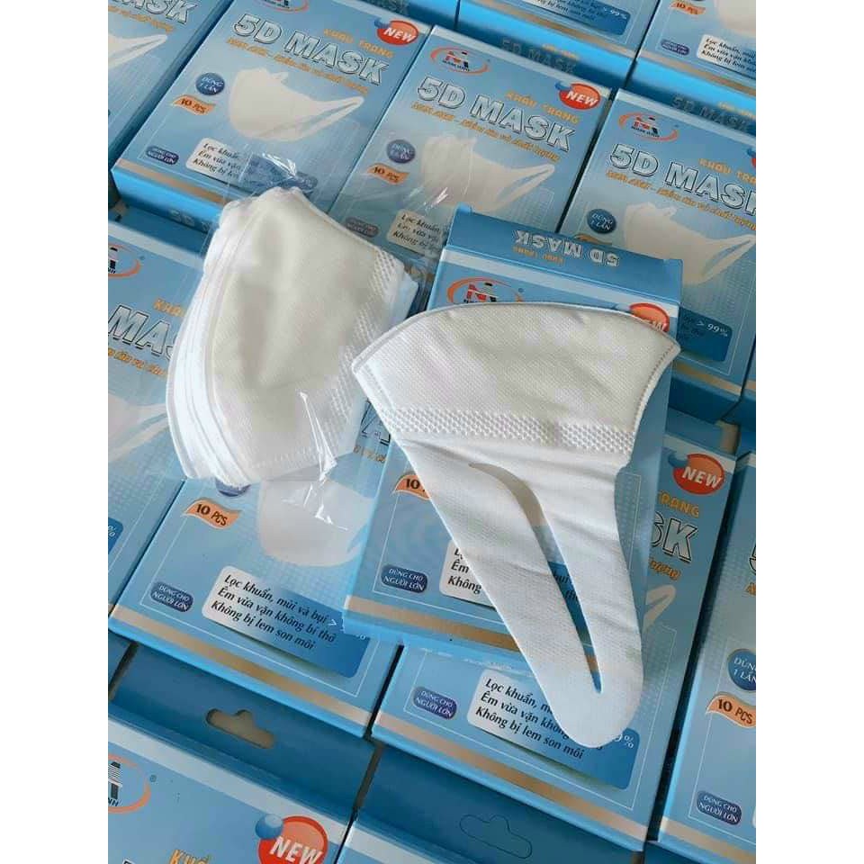 [NowShip] Khẩu trang y tế kháng khuẩn 3 lớp Famapro 5D Mask - Dây Vải (10 cái/hộp )