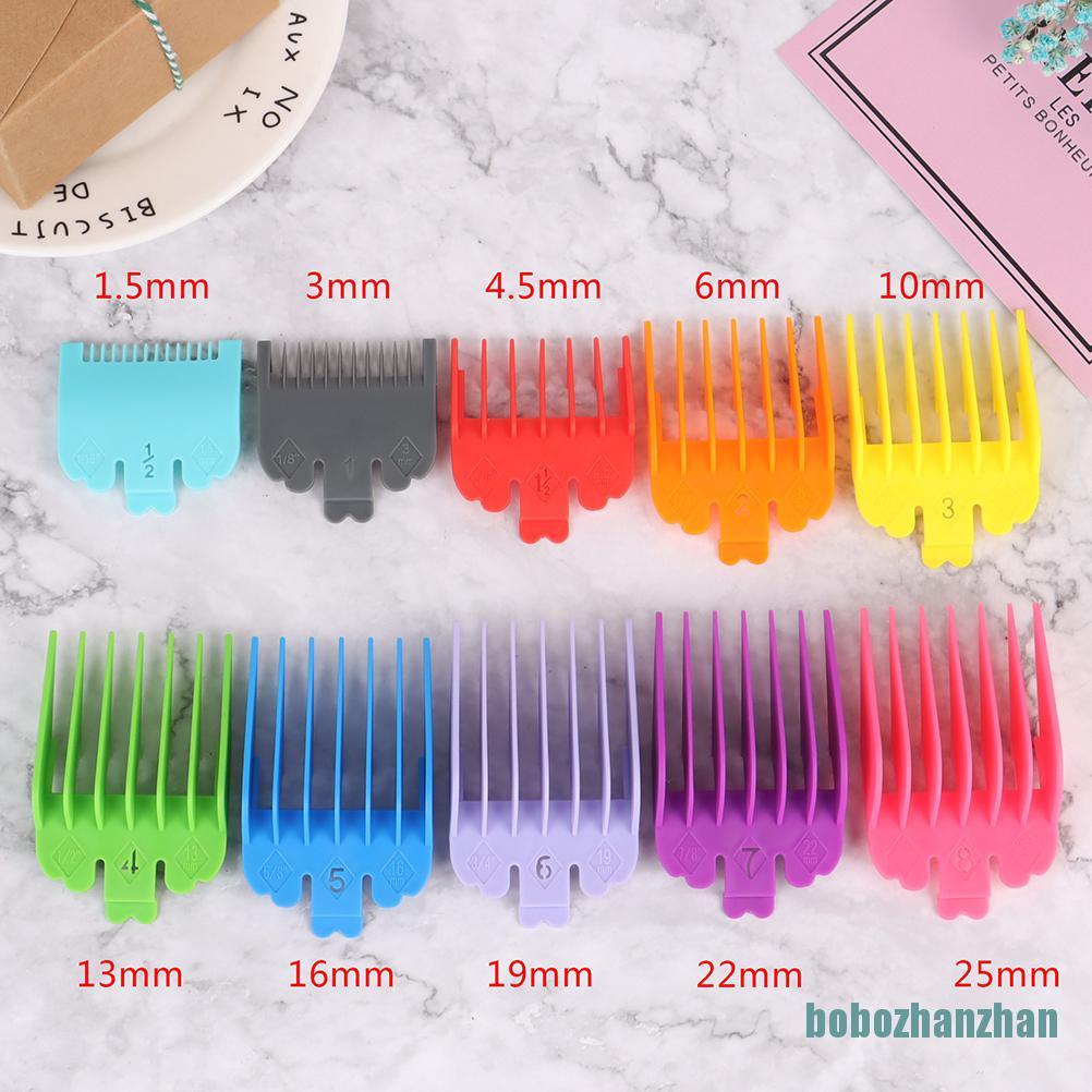 [bobozhanzhan]10pcs Barber Shop Styling Comb Sets Clipper Hair Limit Comb Trimmer Attachment