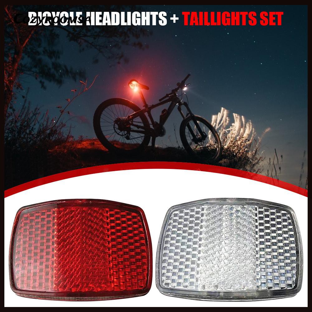 Tấm đèn phản quang báo hiệu gắn phía trước tay lái an toàn cho xe đạp leo núi