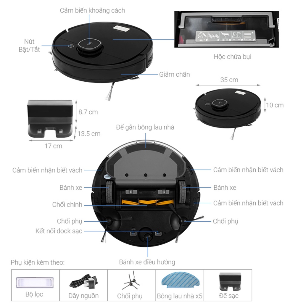 Robot hút bụi lau nhà ECOVACS DEEBOT OZMO 920 - Hàng chính hãng (BẢN QUỐC TẾ)