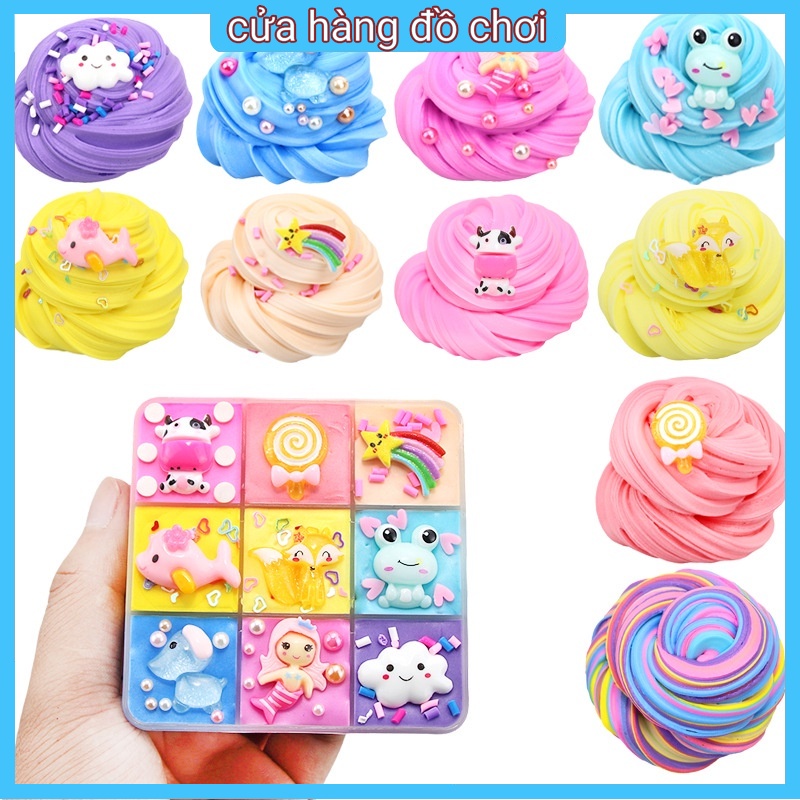 Đồ Chơi Chất Nhờn Ma Quái Slime Mềm Không Dính 9 Màu Sắc Tùy Chọn Cho Bé