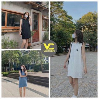 Đầm dáng suông rộng tanktop VIETCEN váy suông nữ thun cotton siêu hot