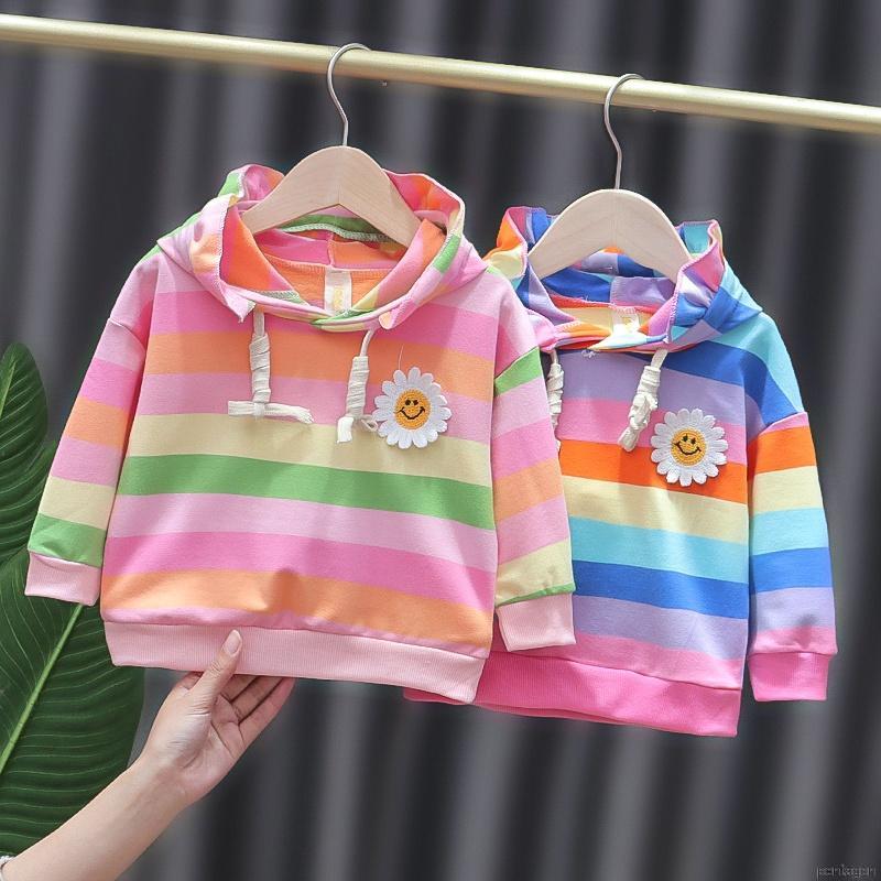 Đầm Hoodie Dài Tay Kẻ Sọc Xinh Xắn Dành Cho Nữ