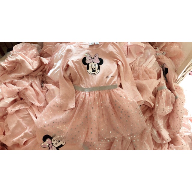 Freeship 99k TQ_SALE OFF, thu hồi vốn!!! Váy Micky hồng xuất dư DISNEY
