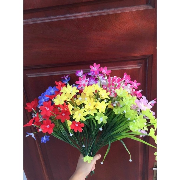 Cụm Hoa Thủy Tiên giả hoa bằng lụa cao 40cm 7 nhánh nhỏ dễ thương decor trang trí cực đẹp