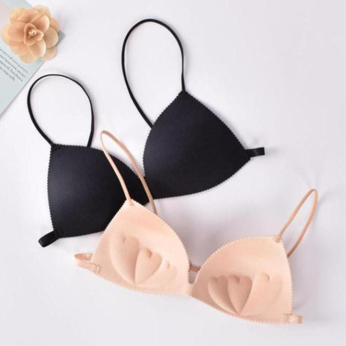 Áo Bra Su Trơn Đệm Mỏng Hình Tim Thiết Kế Dây Mảnh Gợi Cảm Sexy (CA818)