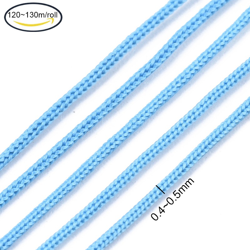 1 Cuộn Dây Polyester 0.5~0.6mm Khoảng 120~130m Làm Trang Sức