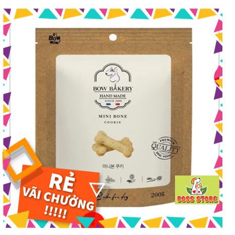 Thức ăn vặt bánh thưởng bánh huấn luyện Bánh cookie yến mạch cho chó BOWWOW 200g