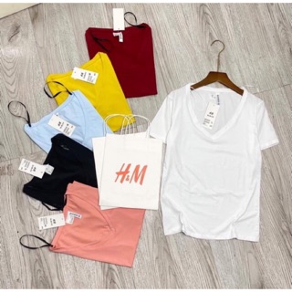 [SẴN HÀNG] ÁO THUN CỔ TIM KÈM BẢNG MÀU THẬT