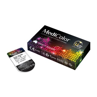 Kính Áp Tròng Australia Màu Đen Medicolor 3 Tháng