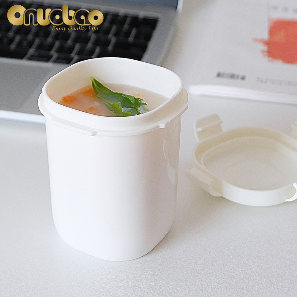 ONUOBAO Cốc giữ nhiệt đựng súp tiện lợi dung tích 350ml có nắp đậy phong cách Nhật Bản