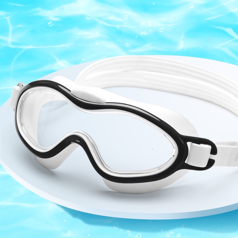 Kính Bơi Gọng Lớn Chống Sương Mù Không Thấm Nước 6 Màu Cho Bé 3-8 Tuổi