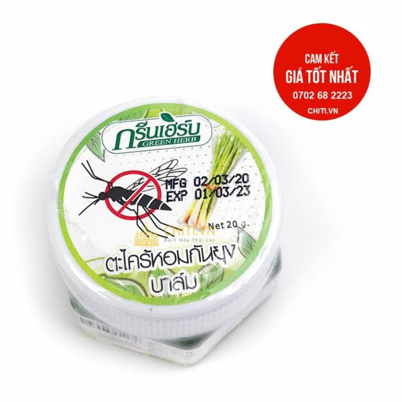 Dầu Cù Là Sả Muỗi Đốt Green Herb Citronella Essence Balm 20gr Thái Lan