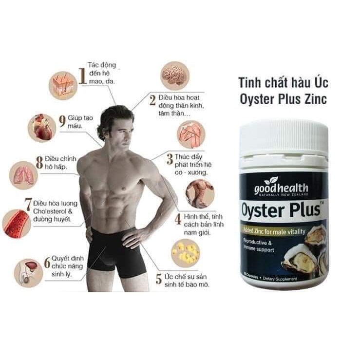 Tinh chất hàu New Zealand Good Health Oyster Plus tăng cường sinh lý nam giới Healthycare BeautiMax