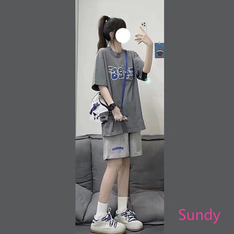 Set Áo Thun Ngắn Tay Plus Size + Quần Short Thời Trang Mùa Hè Cho Bé Gái