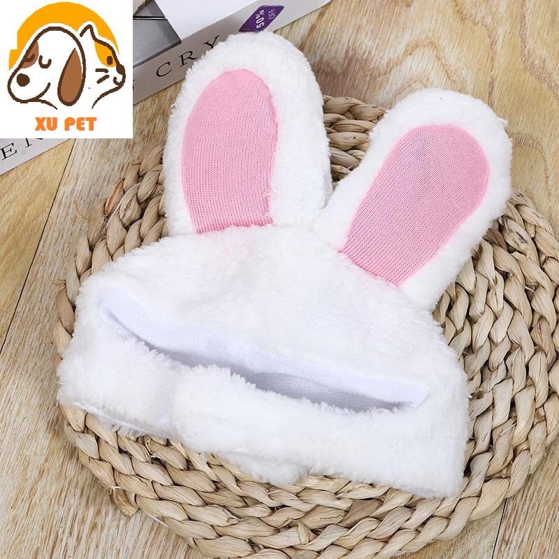 Mũ Tai Thỏ Giữ Ấm Siêu Xinh Giữ Ấm Cho Thú Cưng Có Các Nấc Điều Chỉnh