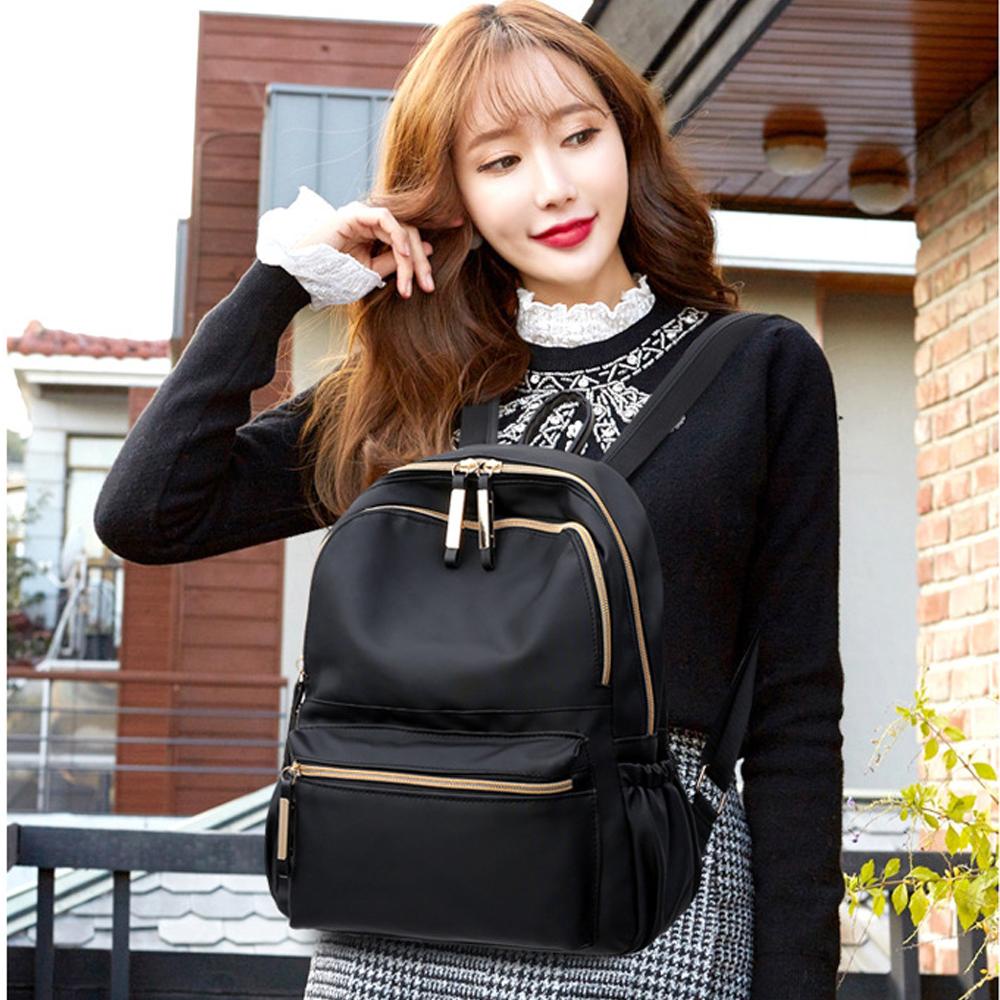 Ba Lô Đi Học / Du Lịch Chất Liệu Nylon Chống Thấm Nước Siêu Nhẹ Thời Trang Cho Nữ