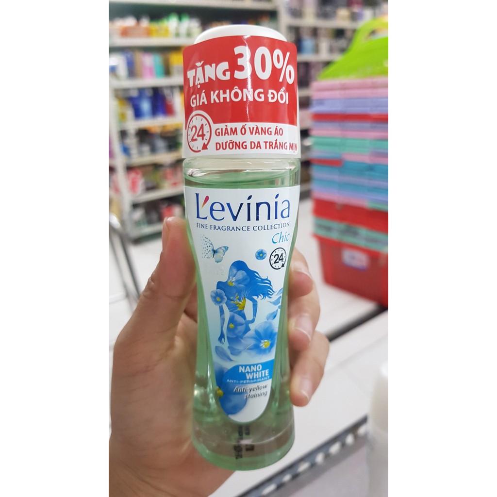 Lăn Khử Mùi Levinia Trắng Da 65g