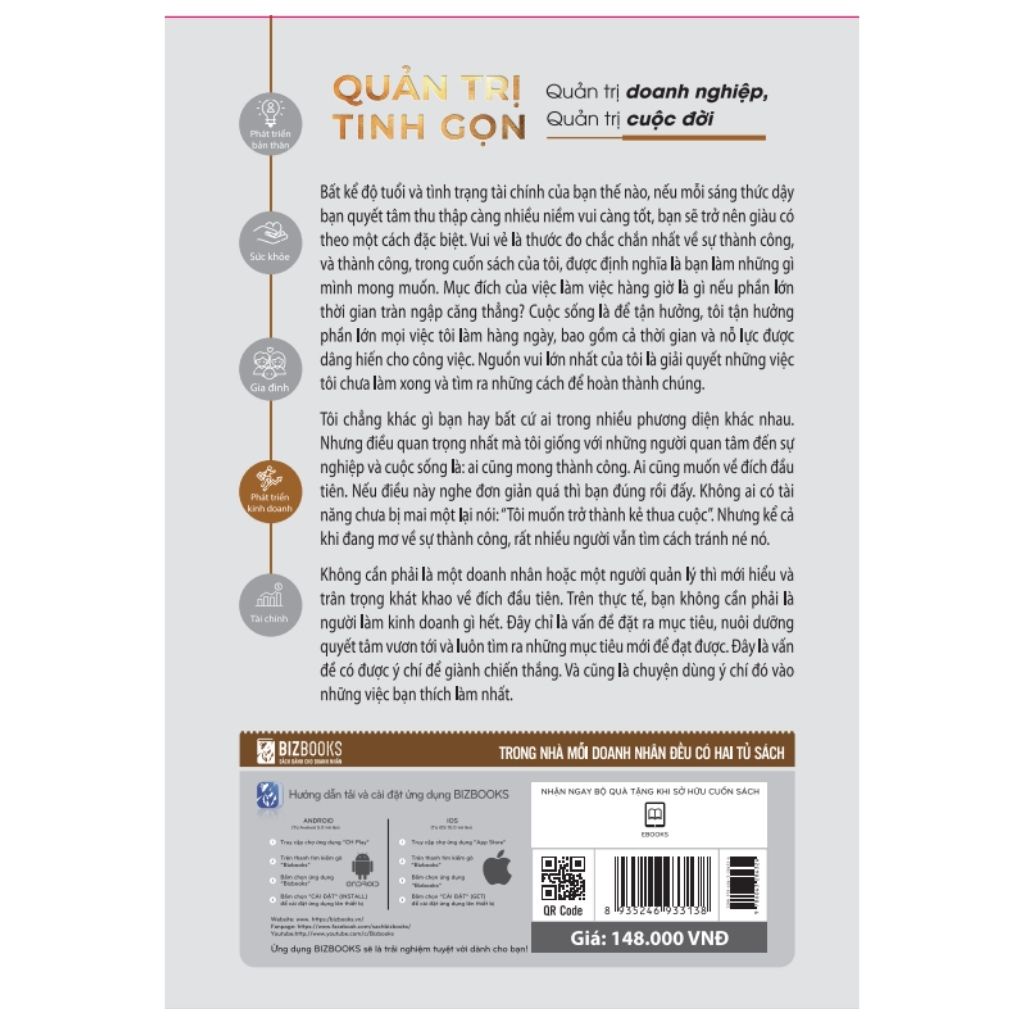 Sách - Quản trị tinh gọn - Quản trị doanh nghiệp, quản trị cuộc đời