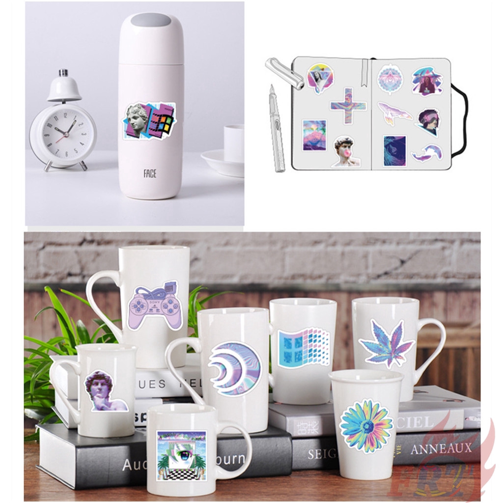 ❉ Abstractionism -  Vaporwave Steam Punk Series 03 Stickers ❉ 50Pcs/Set Fashion DIY Decals Doodle Stickers