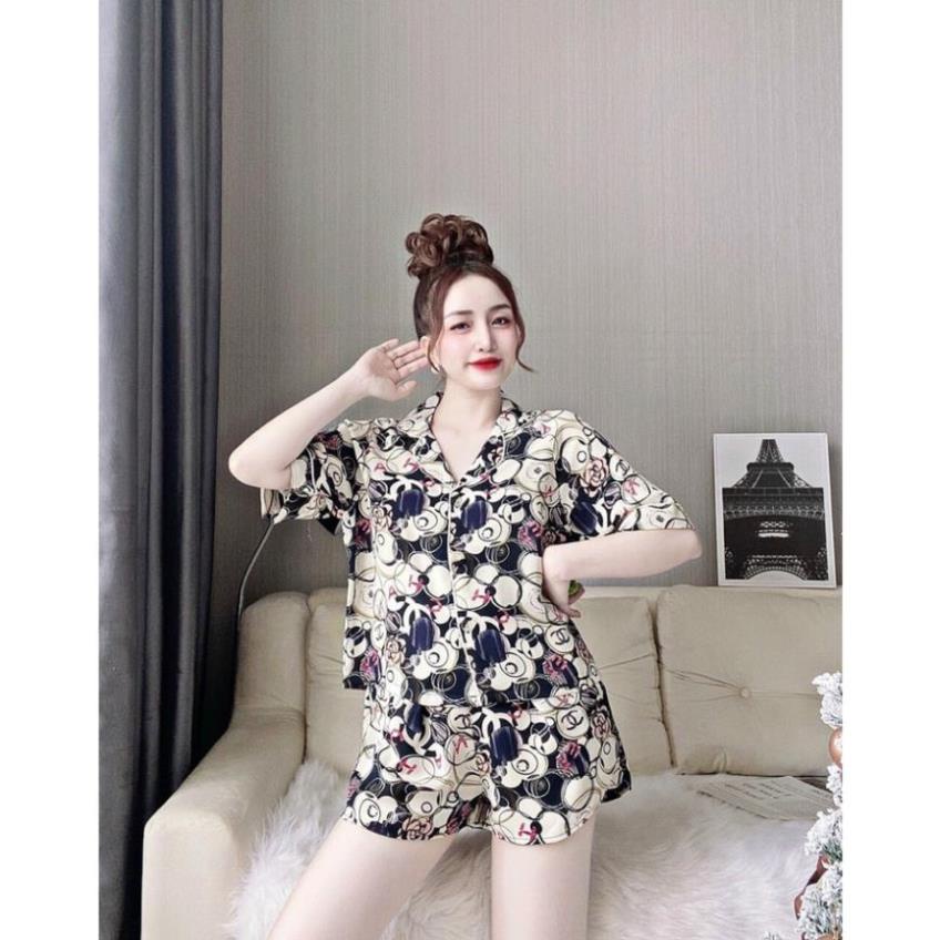Đồ Bộ Mặc Nhà NADO,  Đồ Pijama Nữ Ngắn Tay Đẹp Thời Trang Dễ Thương Vải Lụa Cao Cấp Quần Short Đùi Dưới 60kg