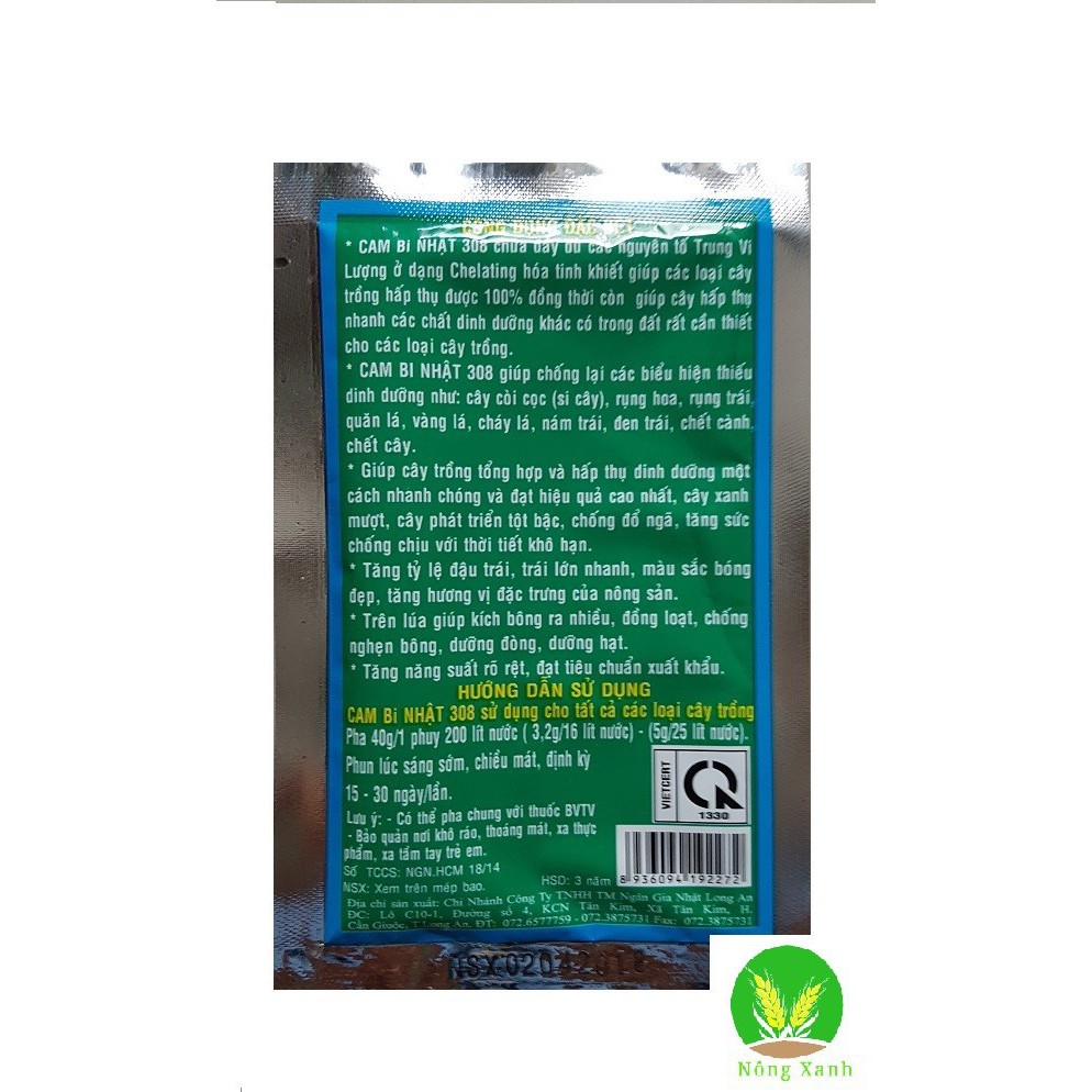 Phân bón bổ sung trung vi lượng Cam bi nhật tăng trưởng cây trồng Gói 40gr
