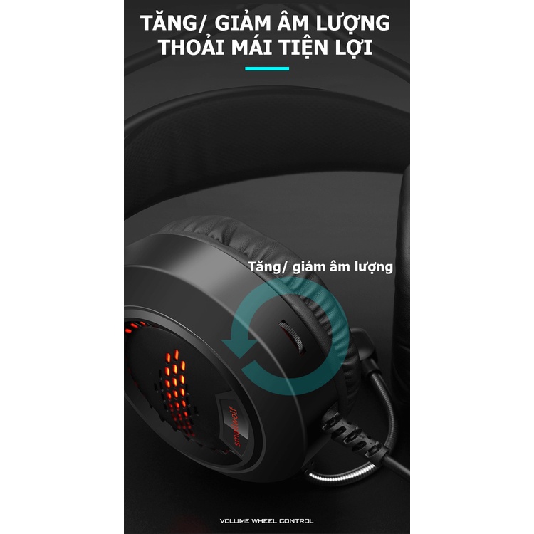 Tai nghe chụp tai AK3 cổng USB chuyên dụng âm thanh siêu trầm có mic thoại đèn led 7 màu