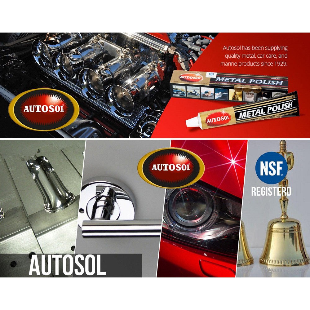 Autosol Metal Polish 75ml - đánh bóng kim loại, sơn inox, nhôm, đồ đồng, sơn xe, vật dụng trong gia đình - NKLUBE