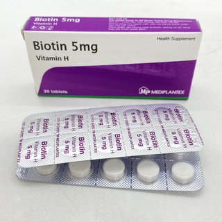 Viên Biotin 5mg (hộp 20 viên)