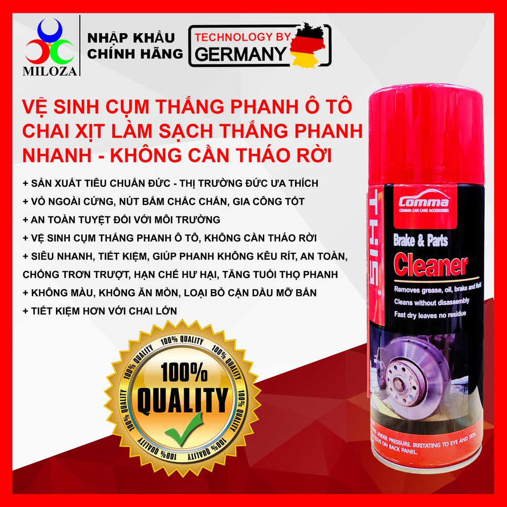 [MILOZA] Vệ Sinh Thắng Đĩa - Vệ Sinh Phanh Đĩa - Bố Thắng Ô tô, Xe Máy Không Cần Tháo Rời - Brake Cleaner - THIS